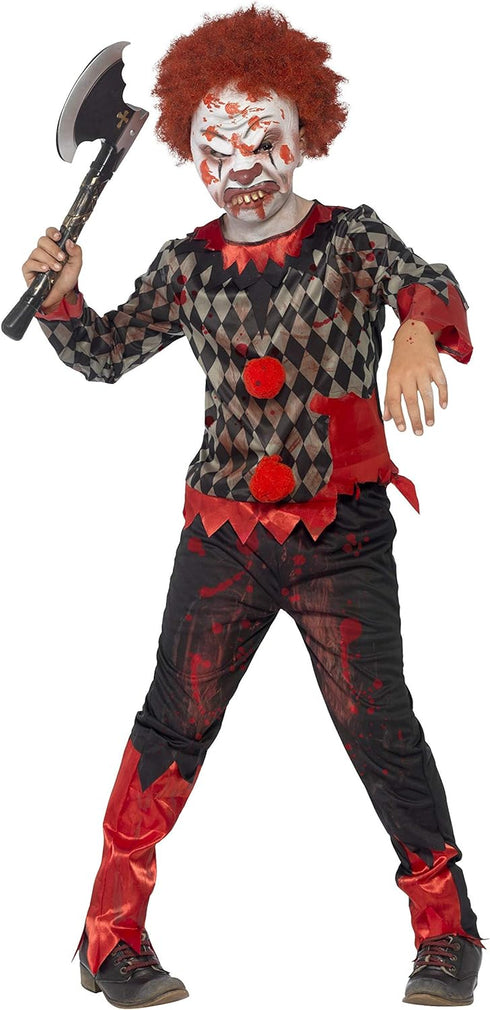 Zombie Clown Costume, Red & Green